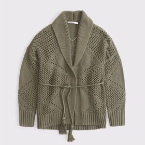 Abercrombie & Fitch Olive Green Cardigan Sweater